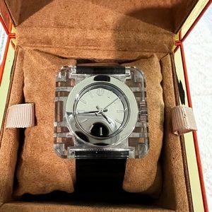 TORY BURCH WATCH_Black Patent Leather